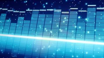 Sound-Equalizer. digitale Musik oder Schallwellenaufnahmen. Audio-Wellenform-Equalizer-Skala auf schwarzer Schleifenanimation. Farbmusik-Equalizer abstrakt. Gradientenspektrum-Balkendiagramm. Welle glühendes pulsierendes Tanzen video