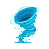 Cartoon tornado storm, cyclone hurricane whirlwind vector