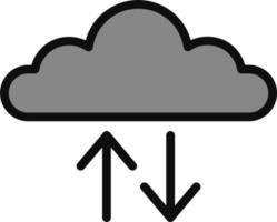 icono de vector de nube