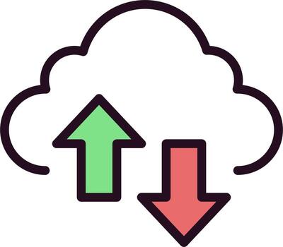 icono de vector de transferencia de datos