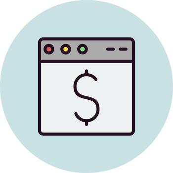 icono de vector de navegador web