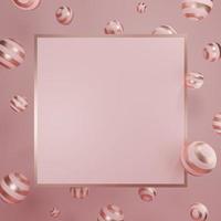 3D Rendering Festive Empty Pink Background or Message Board for Beauty, Skincare or Toiletries Product Display. photo