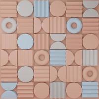 3D Rendering Minimal Abstract Jigsaw or Puzzle Blocks Product Display Background or Pattern for Beauty, Health Care or Trendy Products. photo
