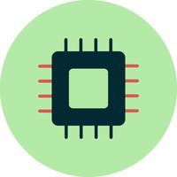 icono de vector de microchip