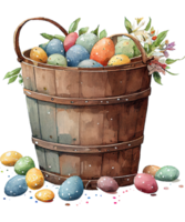 contento Pascua de Resurrección Conejo huevo cesta flores png