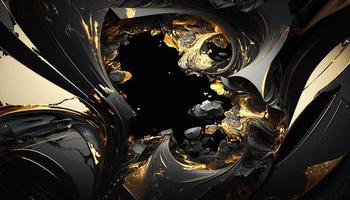 Black and Gold Luxury Background. generative ai photo