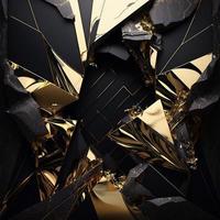 Black and Gold Luxury Background. generative ai photo