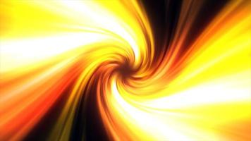 Abstract yellow orange swirl twisted abstract tunnel from lines background. Video 4k, 60 fps