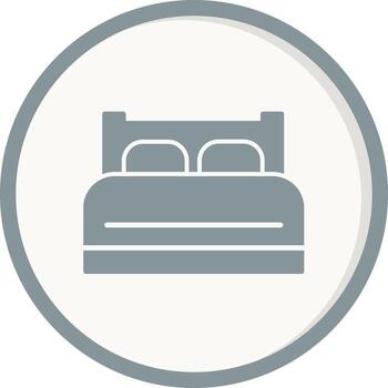 icono de vector de cama