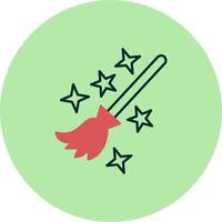 Magic broom Vector Icon