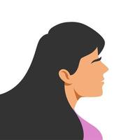 International Women's Day greeting with side view girl vector