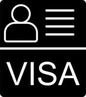 icono de vector de visa