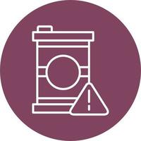Oil Warning Vector Icon