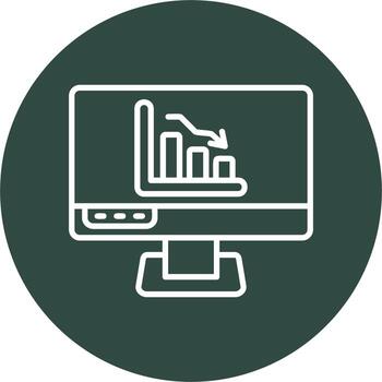 disminución vector icono