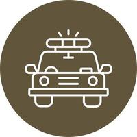 icono de vector de coche de policía