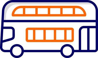 doble decker autobús vector icono