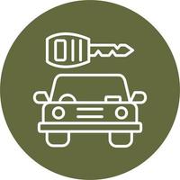 Rental Car Vector Icon