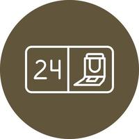 Seat Number Twenty Four Vector Icon