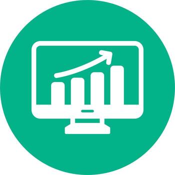 icono de vector de análisis de datos