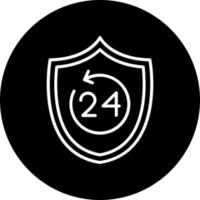 24 Hours Security Vector Icon