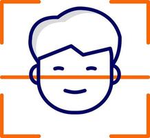 Facial Recognition Vector Icon