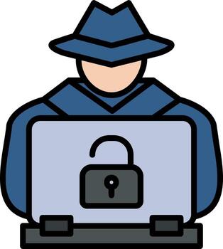Hacker Cyber Attack Vector Icon