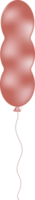 balão longo na cor rosa pérola png