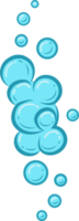 tecknad serie tvål skum med bubblor. ljus blå såplödder av bad, schampo, rakning, mousse. ström png