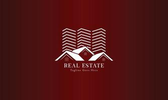 Black Gold Real Estate Logo. Construction Architecture Building Logo Design Template Element vector