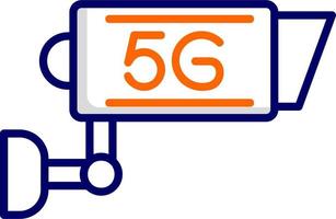 5g cctv cámara vector icono