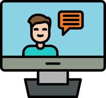 Video Chat Vector Icon