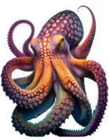 mooi Octopus ontwerp, t-shirt ontwerp, PNG transparant achtergrond