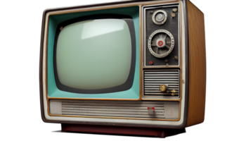 antiguo retro Clásico televisión en transparente antecedentes png