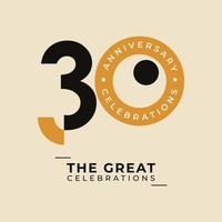 anniversary celebrations logo design template vector