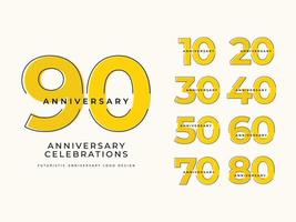 anniversary celebrations logo design template vector