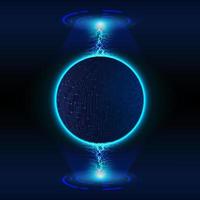 Modern Holographic Globe on Technology Background vector
