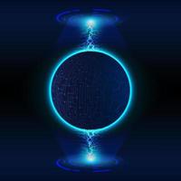 Modern Holographic Globe on Technology Background vector