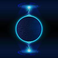 Modern Holographic Globe on Technology Background vector