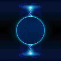 Modern Holographic Globe on Technology Background vector