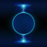Modern Holographic Globe on Technology Background vector