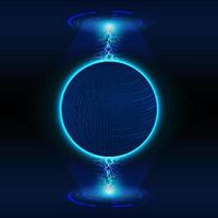 Modern Holographic Globe on Technology Background vector