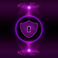 Modern Cybersecurity Technology Background with lock vector