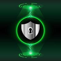 Modern Cybersecurity Technology Background with lock vector