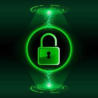 Modern Cybersecurity Technology Background with lock vector