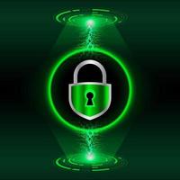 Modern Cybersecurity Technology Background with lock vector