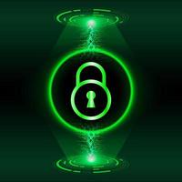 Modern Cybersecurity Technology Background with lock vector