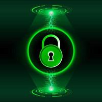 Modern Cybersecurity Technology Background with lock vector