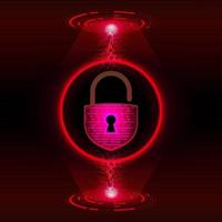 Modern Cybersecurity Technology Background with lock vector