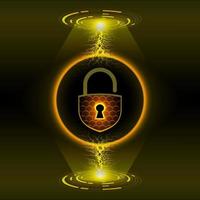 Modern Cybersecurity Technology Background with lock vector