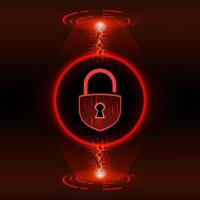 Modern Cybersecurity Technology Background with lock vector